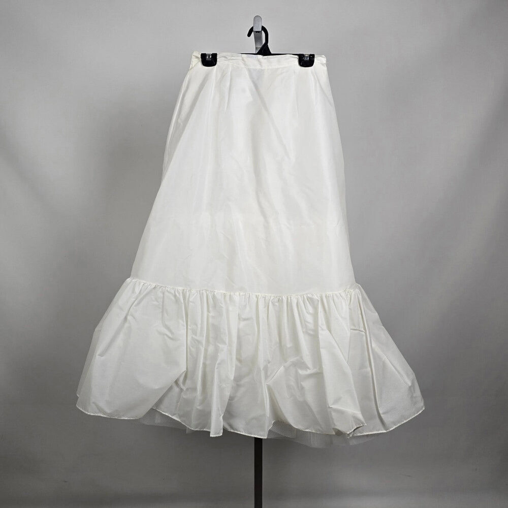 Vintage Sydney Bush Petticoat Skirt White Crinoline ILGWU Union Made USA Size 10